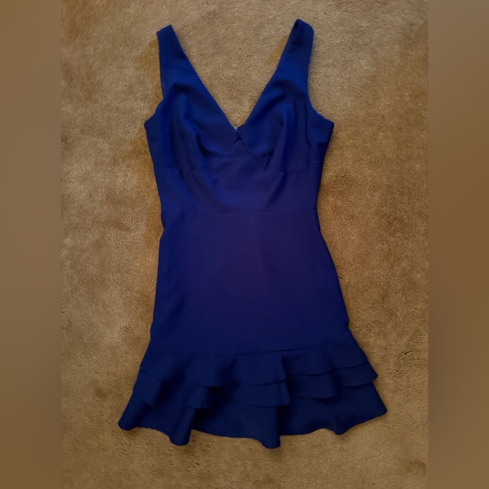 Teeze Me Royal Blue Ruffle Hem Dress | Juniors Size 5/6 - Picture 3 of 10